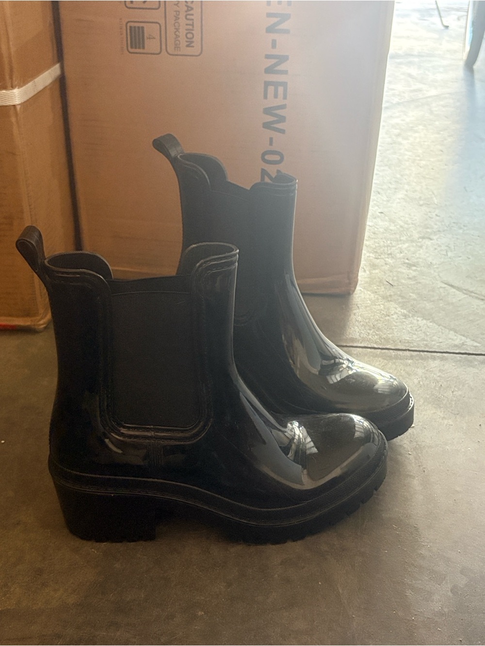 Classic Black Women's Chelsea Rain Boots